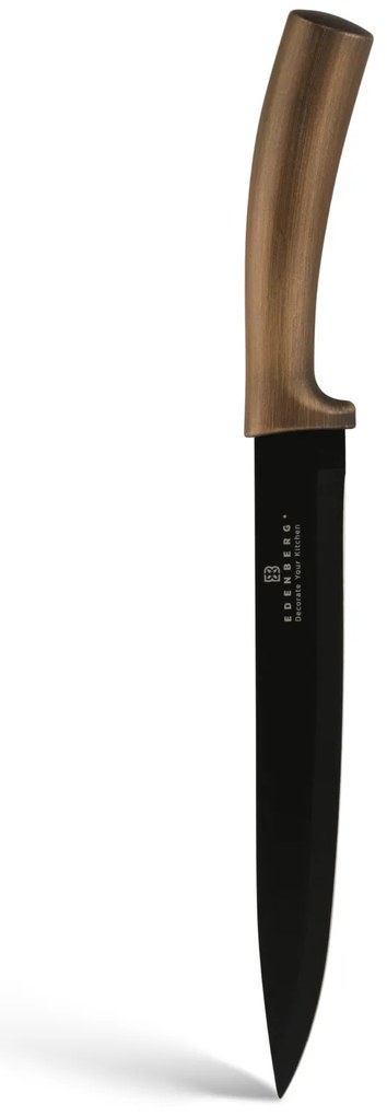 6 dielna sada nožov s magnetickým stojanom v medenej farbe