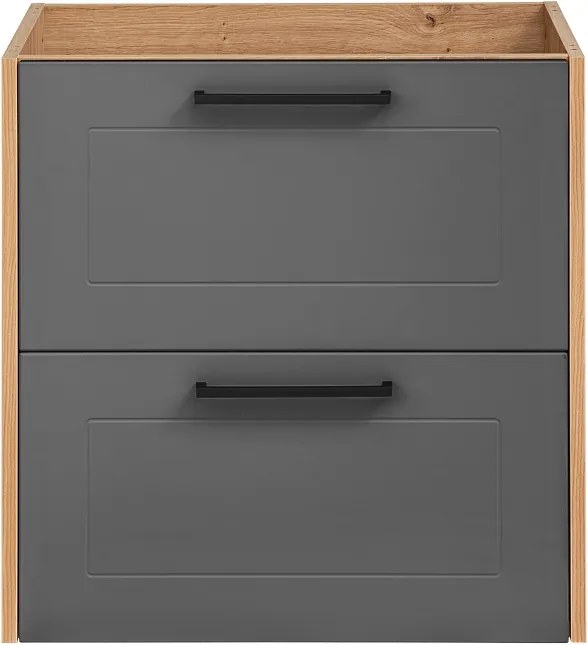 Comad Kúpeľňová skrinka pod umývadlo Madera Grey 60 grafit/dub artisan