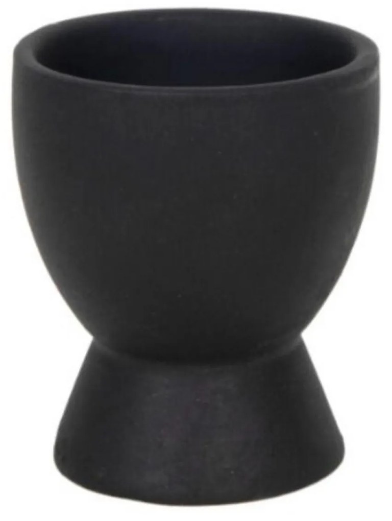 Stojan na vajíčko čierny, 1ks, porcelán