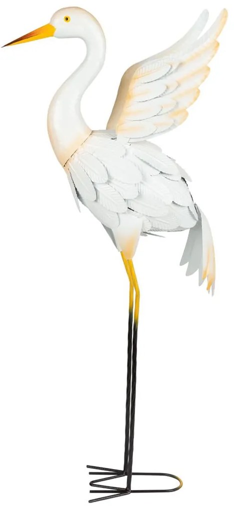 MELINERA® Kovový dekoratívny vták (biela volavka) (100317731)