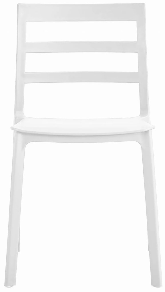 Biela plastová stolička ELBA