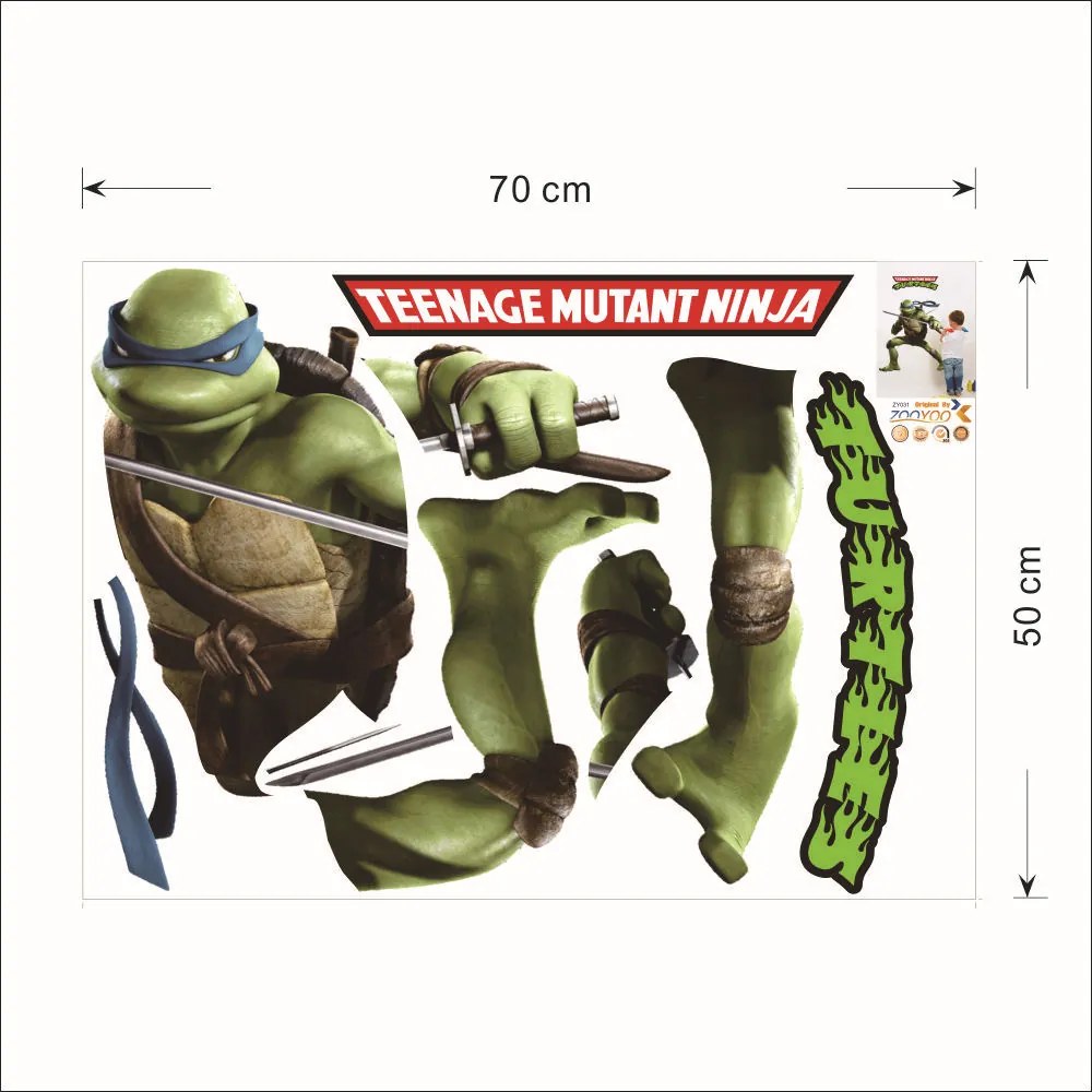 Veselá Stena Samolepka na stenu na stenu Korytnačky Ninja