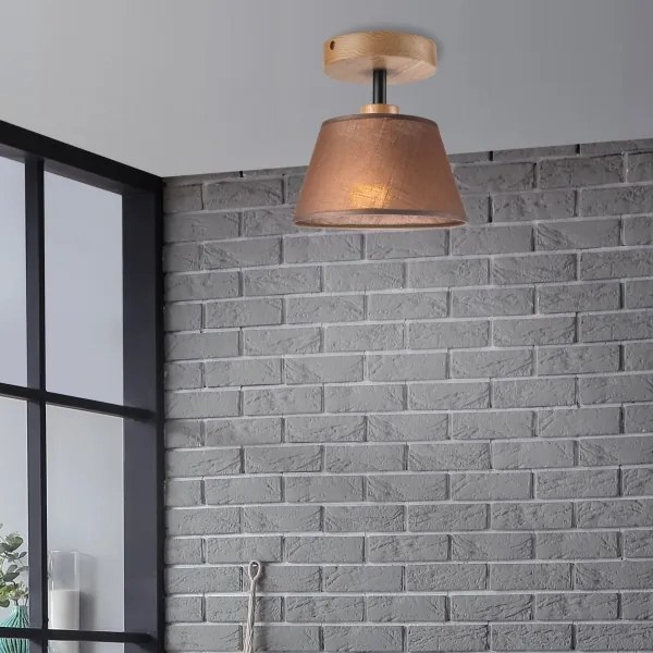 Brilagi - LED  Prisadený luster ANTHONY 1xE14/60W/230V dub/hnedá