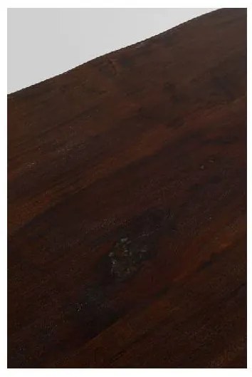 Harmony jedálenský stôl 160x80 cm tmavohnedý / mosadz