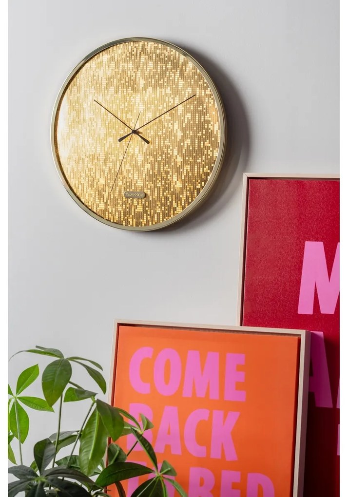 Karlsson 6005GD dizajnové nástenné hodiny zlatá, pr. 40 cm