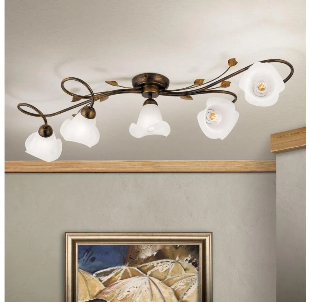 Orion DL 7-789/5 - Prisadený luster SISI 5xE14/40W/230V bronz/patina