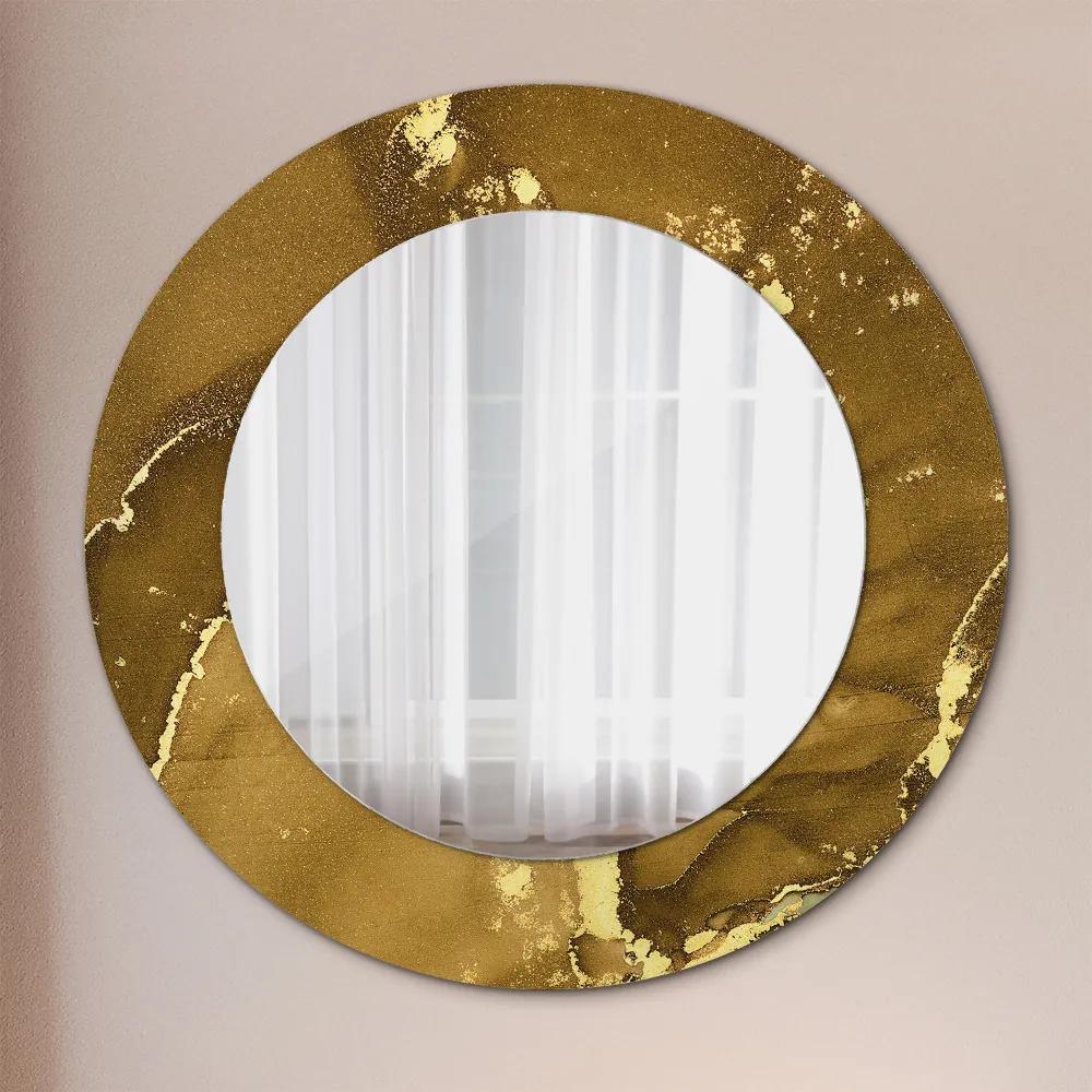 Okrúhle dekoračné zrkadlo s motívom Kovové víry fi 50 cm
