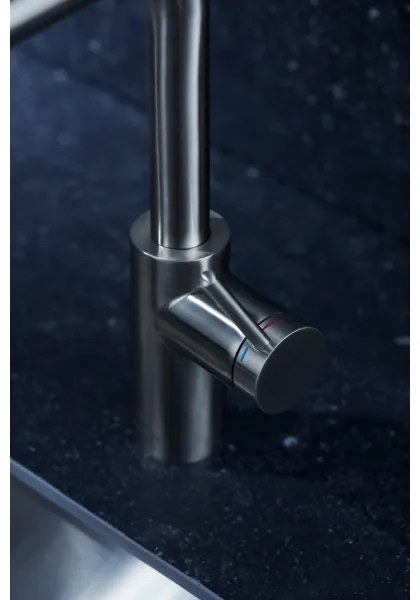 KFA Armatura 6623-110-22 - Drezová batéria s vyťahov. sprškou DUERO BASIC nerez