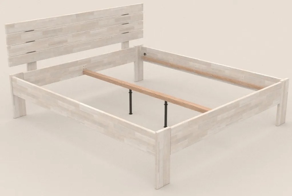 Posteľ Isolda 180x200 cm, bielený buk