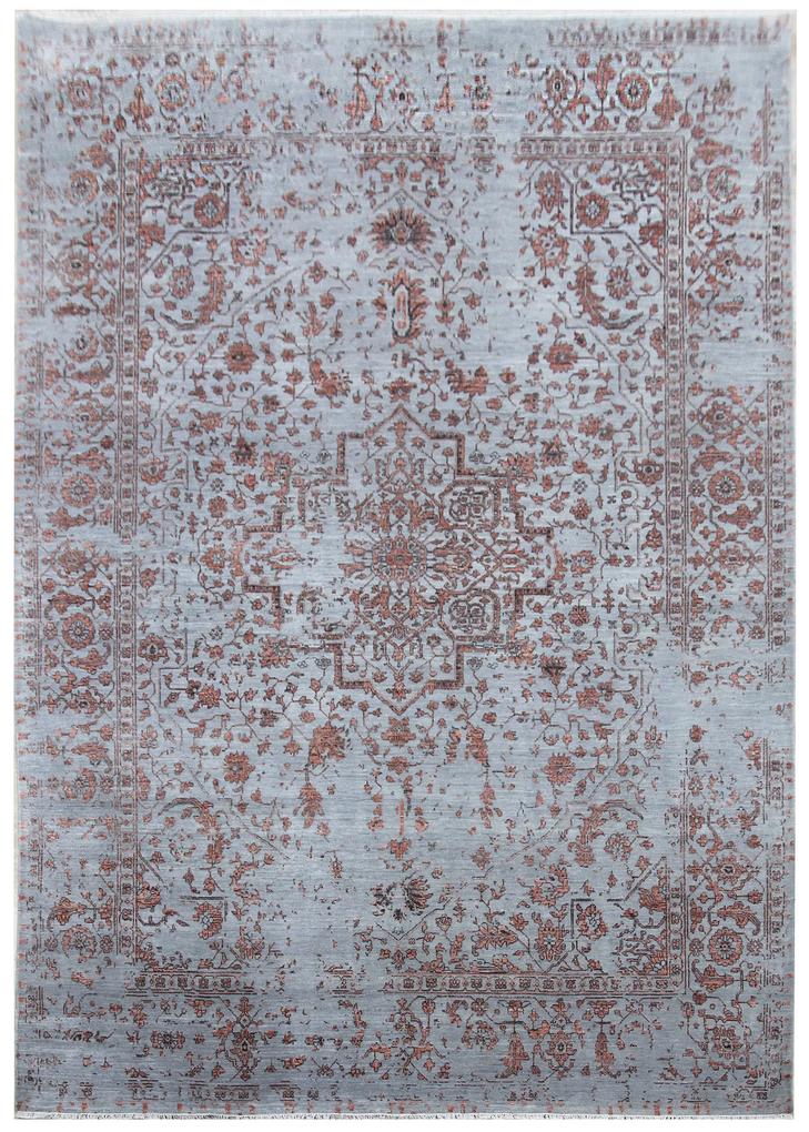 Diamond Carpets koberce Ručne viazaný kusový koberec Diamond DC-SIRAPI Silver / copper - 245x305 cm