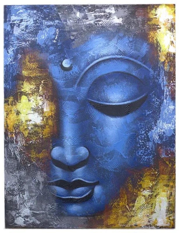 Obraz Budha modrý 80x60cm
