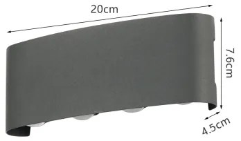 Brilagi - LED vonkajšie nástenné svietidlo FLAREBOX LED/8W/230V antracit IP65