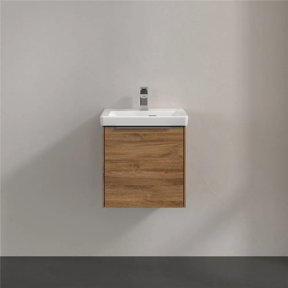 VILLEROY &amp; BOCH Subway 3.0 závesná skrinka pod umývadielko, 1 dvierka, pánty vľavo, 423 x 377,5 x 429 mm, Oak Kansas, C58100RH