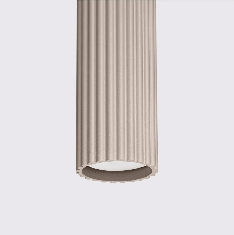 Taupe kovové závesné svietidlo Gleam – Sollux