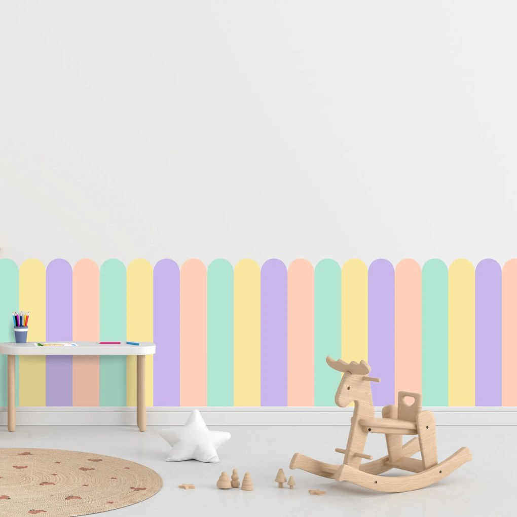 60x100cm Oblúk - Pastelová farba 2 - textilná nálepka na stenu Veľkosť: 80 cm