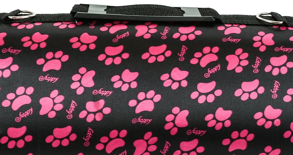 Transportná taška pre psa/mačku FURGO XL, čierno-ružová