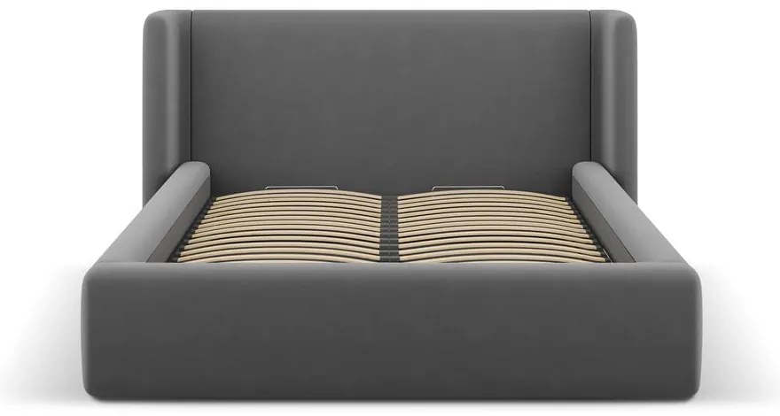 Sivá čalúnená dvojlôžková posteľ s úložným priestorom s roštom 160x200 cm Jason – Windsor &amp; Co Sofas