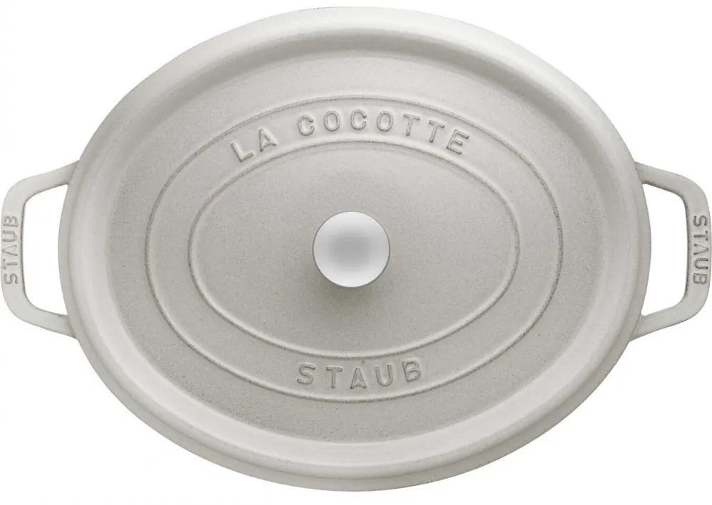 Staub Cocotte hrniec oválny 31 cm/ 5,5 l biela hľuzovka, 11031107
