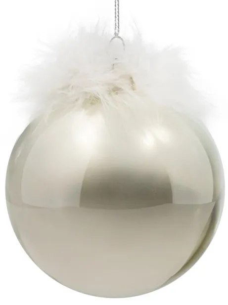 Závesná vianočná dekorácia CHRISTMAS 563 perlová (4 ks)