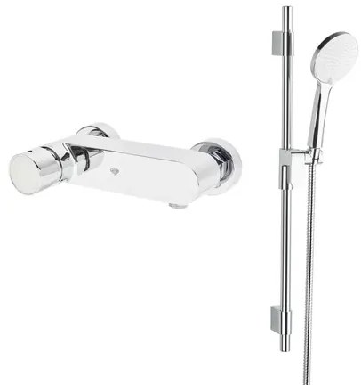 Sprchová batéria SAT Fusion so sprchovacím setom 150 mm chróm SATBSFU268BSSET