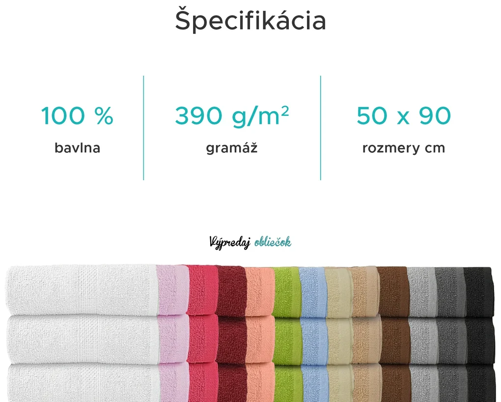 Uterák BASIC ONE 50 x 90 cm béžový, 100% bavlna