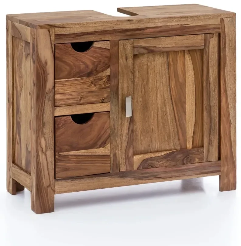 furniture-nabytek.cz - Masívny kúpeľňový set Lagos, 5-dielny, lakovaný palisander, hnedý