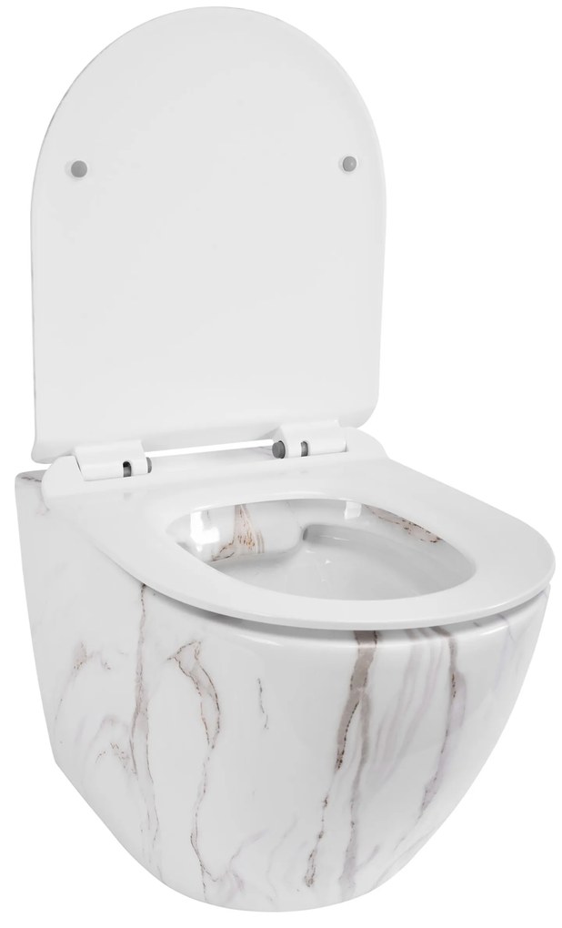 Závěsná WC mísa Rea Carlos Flat bílá