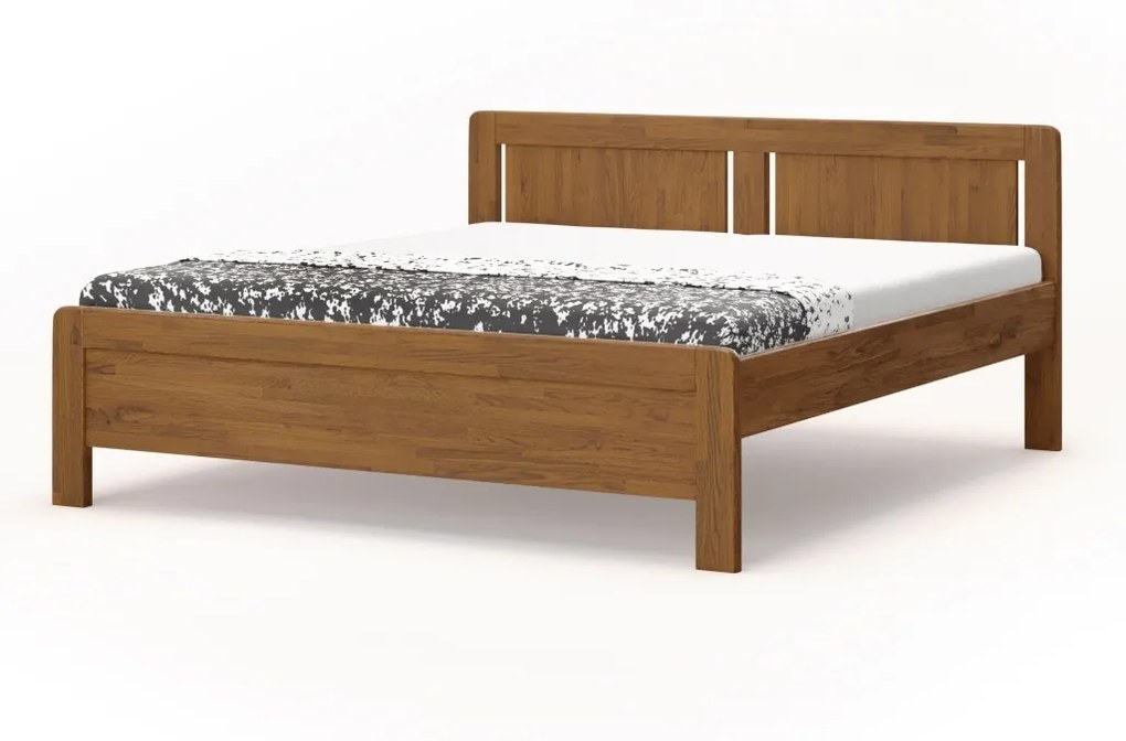 BMB KARLO NIGHT - masívna dubová posteľ 120 x 200 cm, dub masív