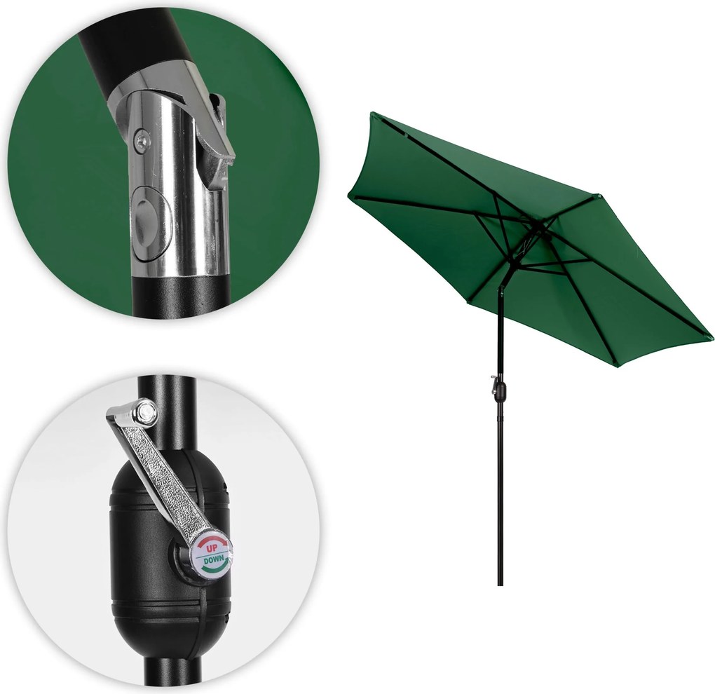 Záhradný slnečník PIURKO 270 cm zelený