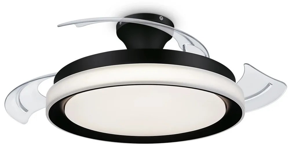 Philips-LED Stropné svietidlo s ventilátorom LED/35W/230V 5500/4000/2700K+DO čierna