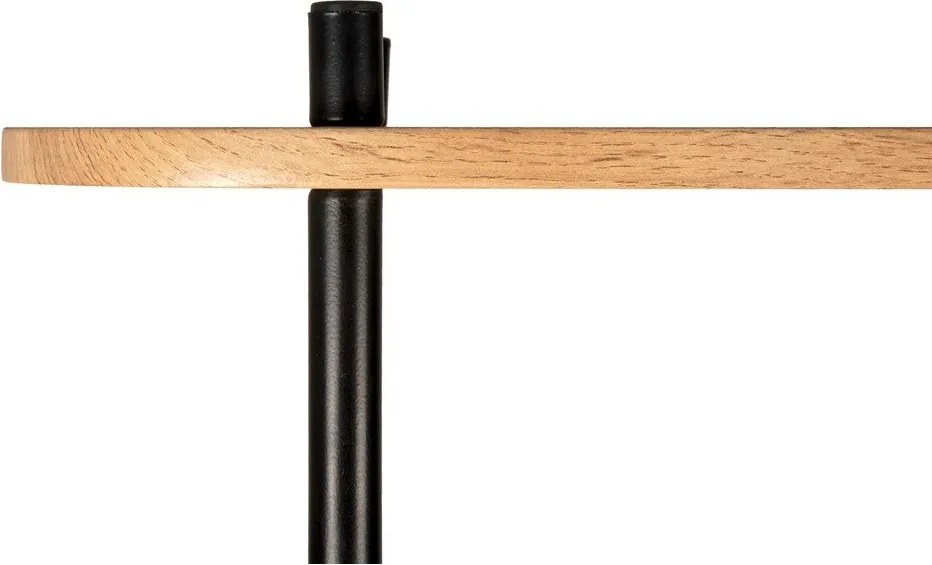 Čierny oceľový regál Leitmotiv Sole, 80 x 83,5 cm