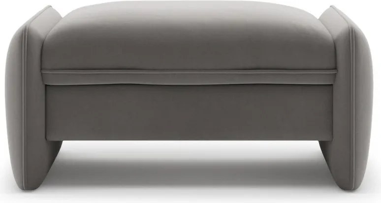 Tmavosivá zamatová podnožka Georgia – Micadoni