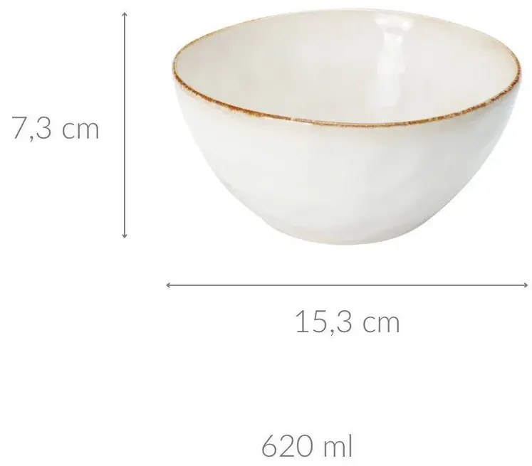 Kamenninová misa Bauer 620 ml biela