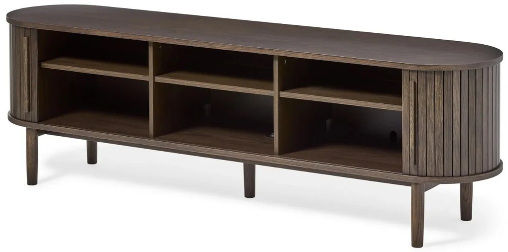 Dizajnový TV stolík Palomino 180 cm tmavohnedý dub