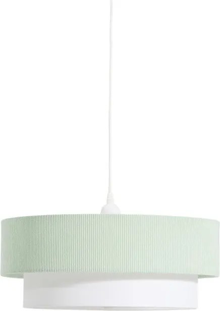 Biele/tyrkysové detské svietidlo s textilným tienidlom Bianella – Kave Home