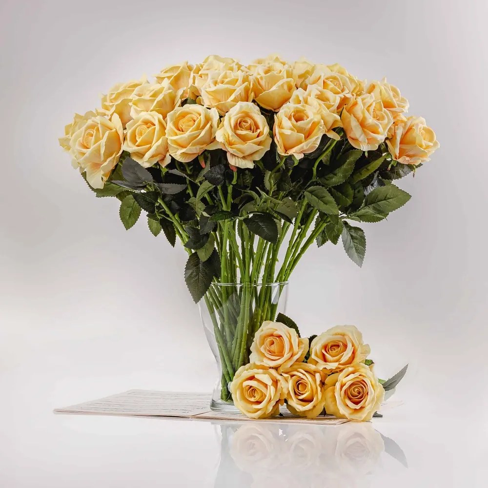 Exkluzívna, elegantná, hodvábna ruža ŽANETA
