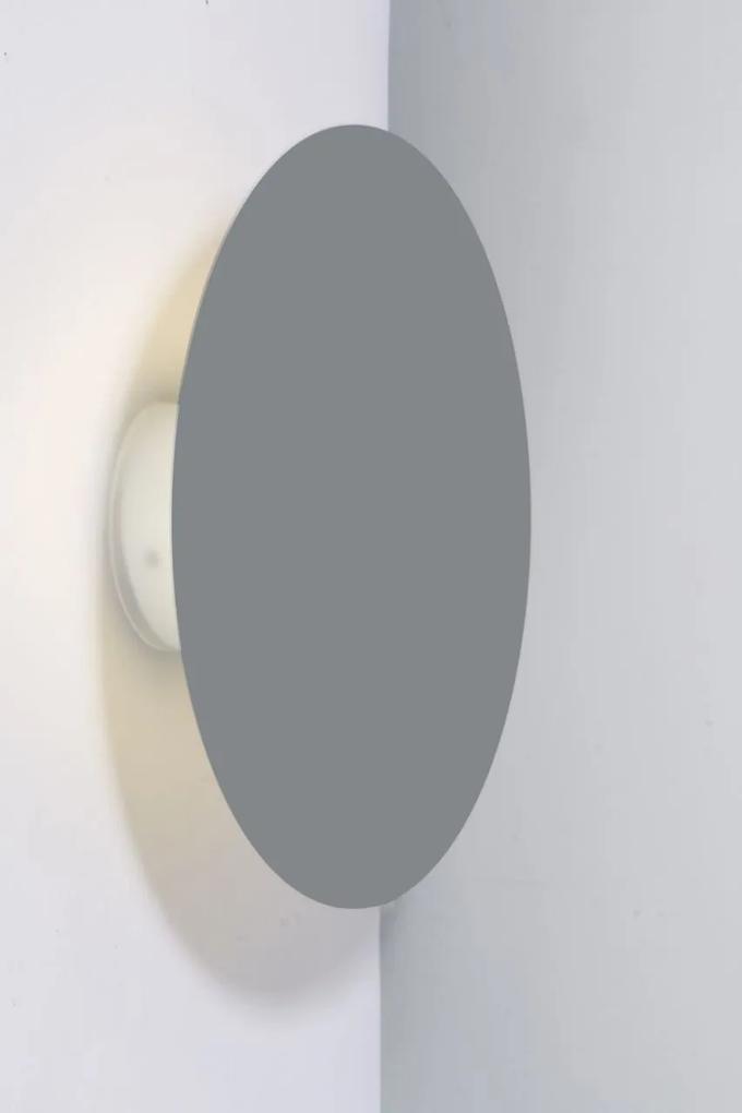 CLX Moderné nástenné LED osvetlenie BUSTO ARSIZIO, 6W, denná biela, 25cm, okrúhle, šedé