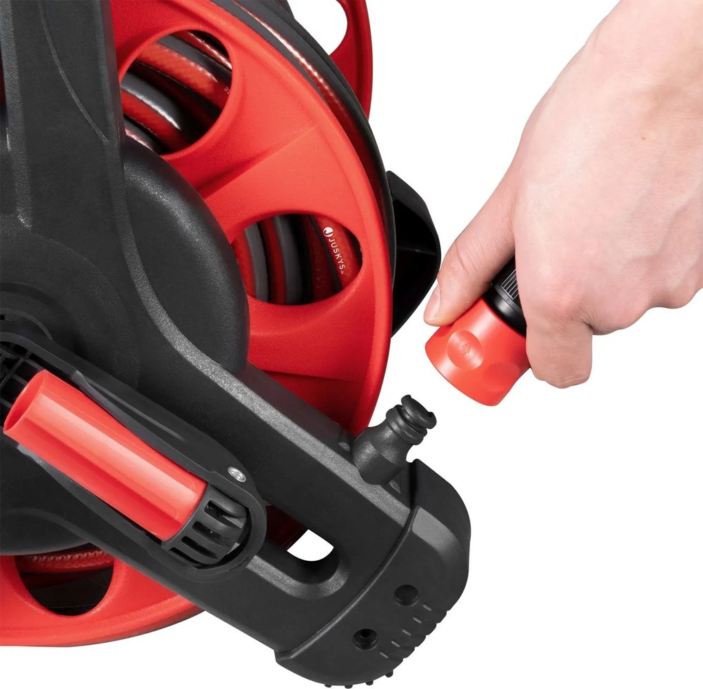 InternetovaZahrada Prenosný hadicový navijak Basic 30m - červený