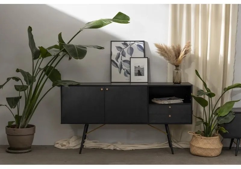 Komoda Alaia 150 cm čierna