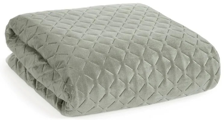 Dekorstudio Zamatový prehoz na posteľ DIMON v striebornej farbe Rozmer prehozu (šírka x dĺžka): 200x220cm
