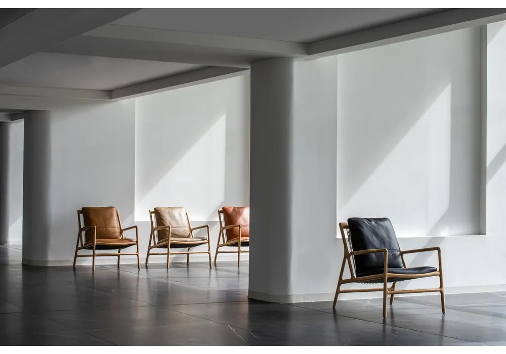 Kreslo v sivo-prírodnej farbe Dedo – Gazzda