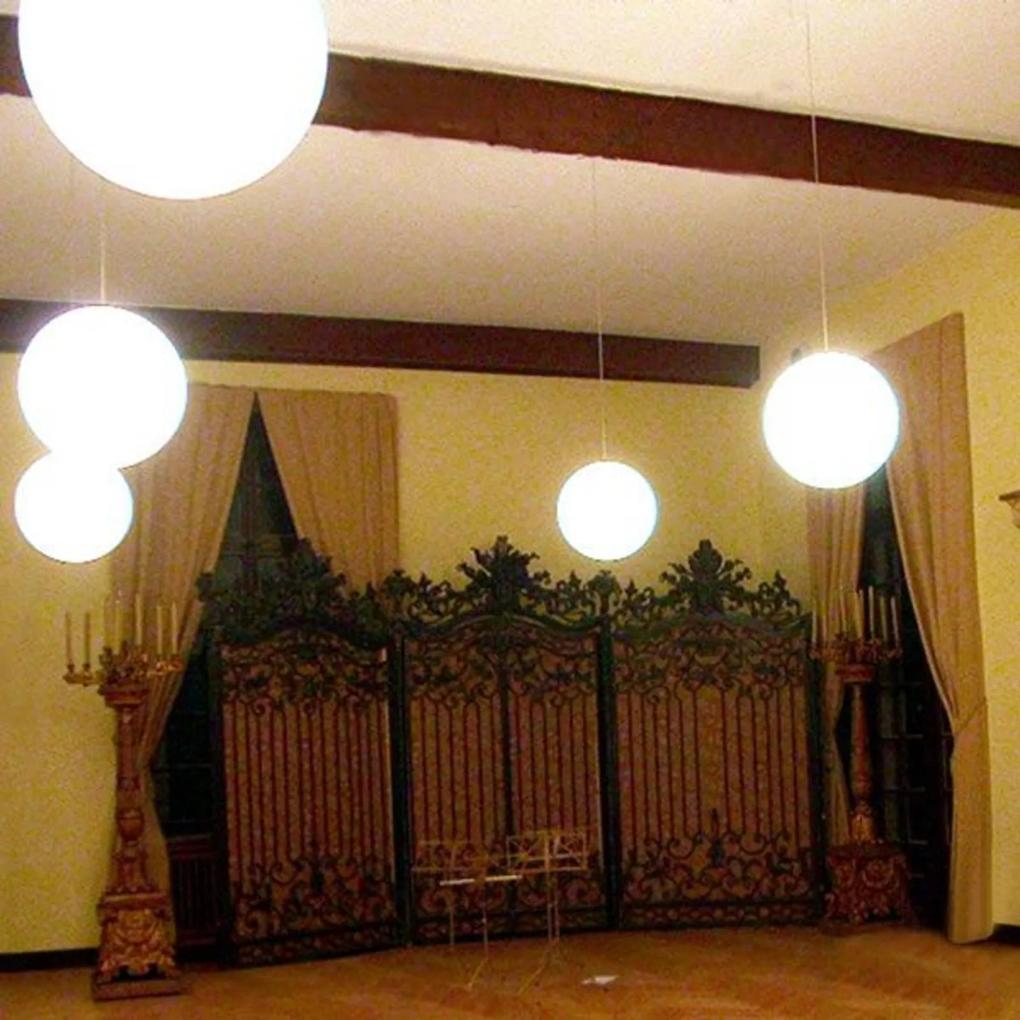 Závesná lampa Snowball biela do interiéru 80 cm