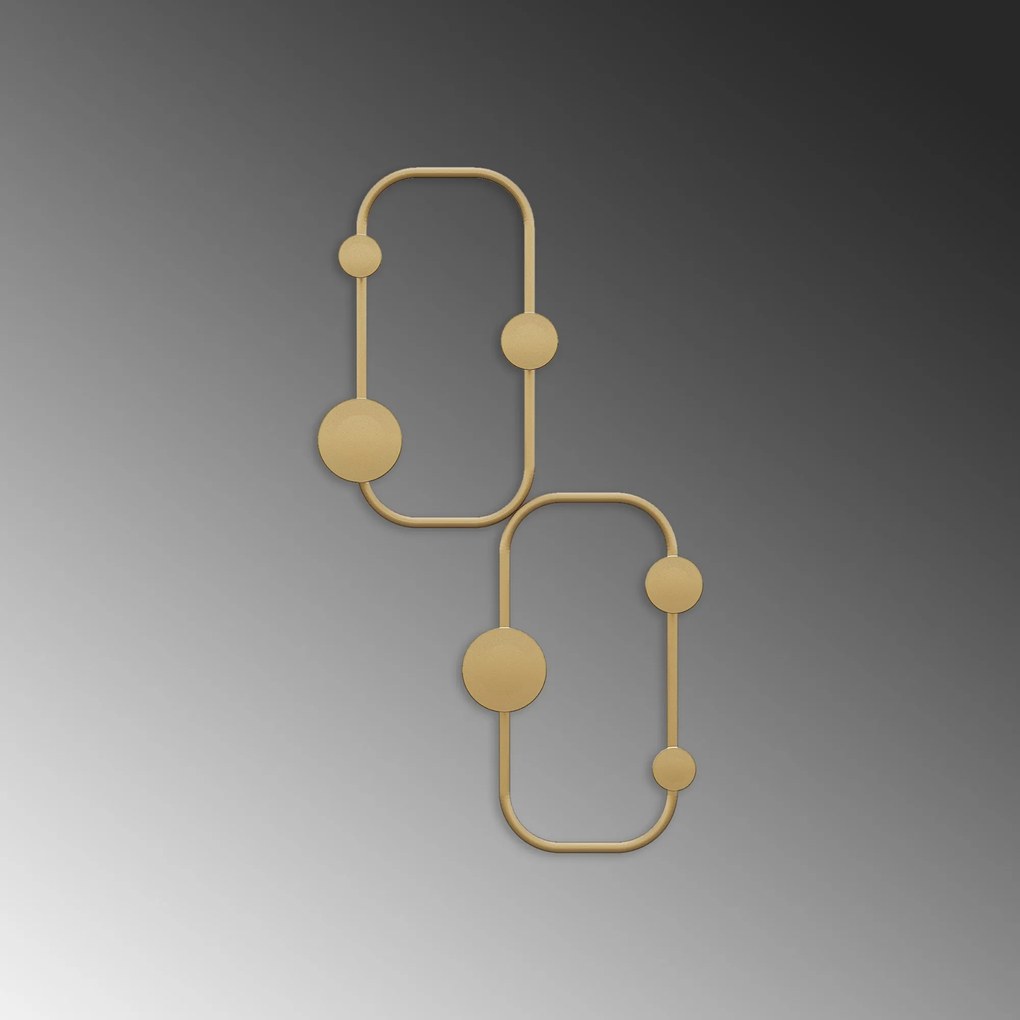 Nástenný kovový vešiak Ladybug 26 cm zlatý