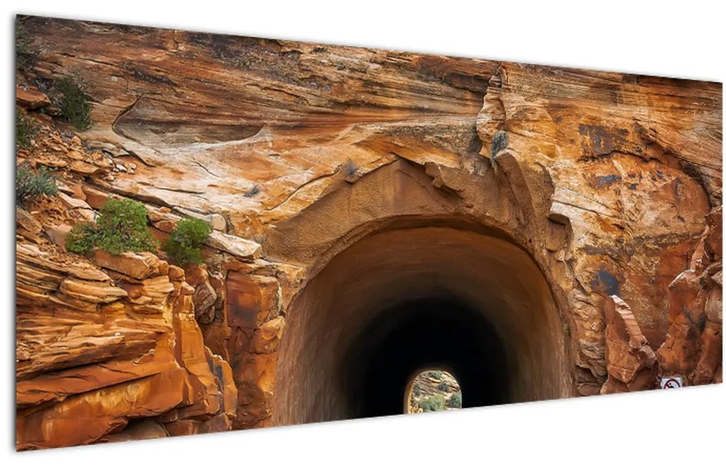 Obraz - tunel v skale (120x50 cm)