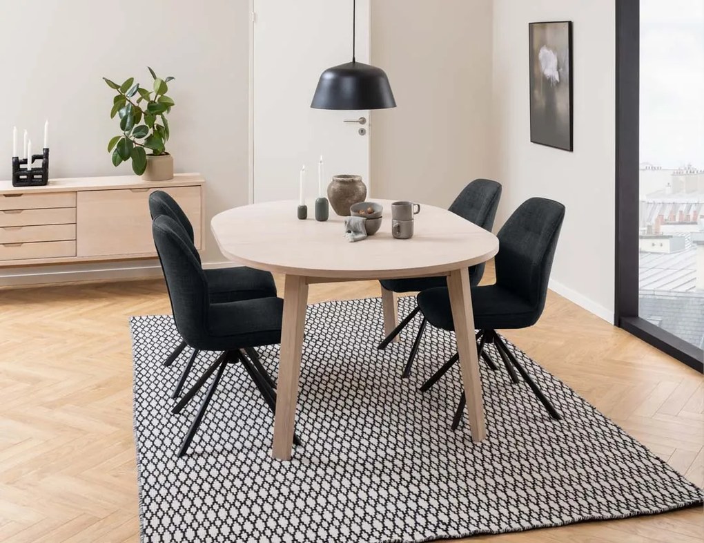 Rozkládací jídelní stůl A-line 120/220 cm bělený dub
