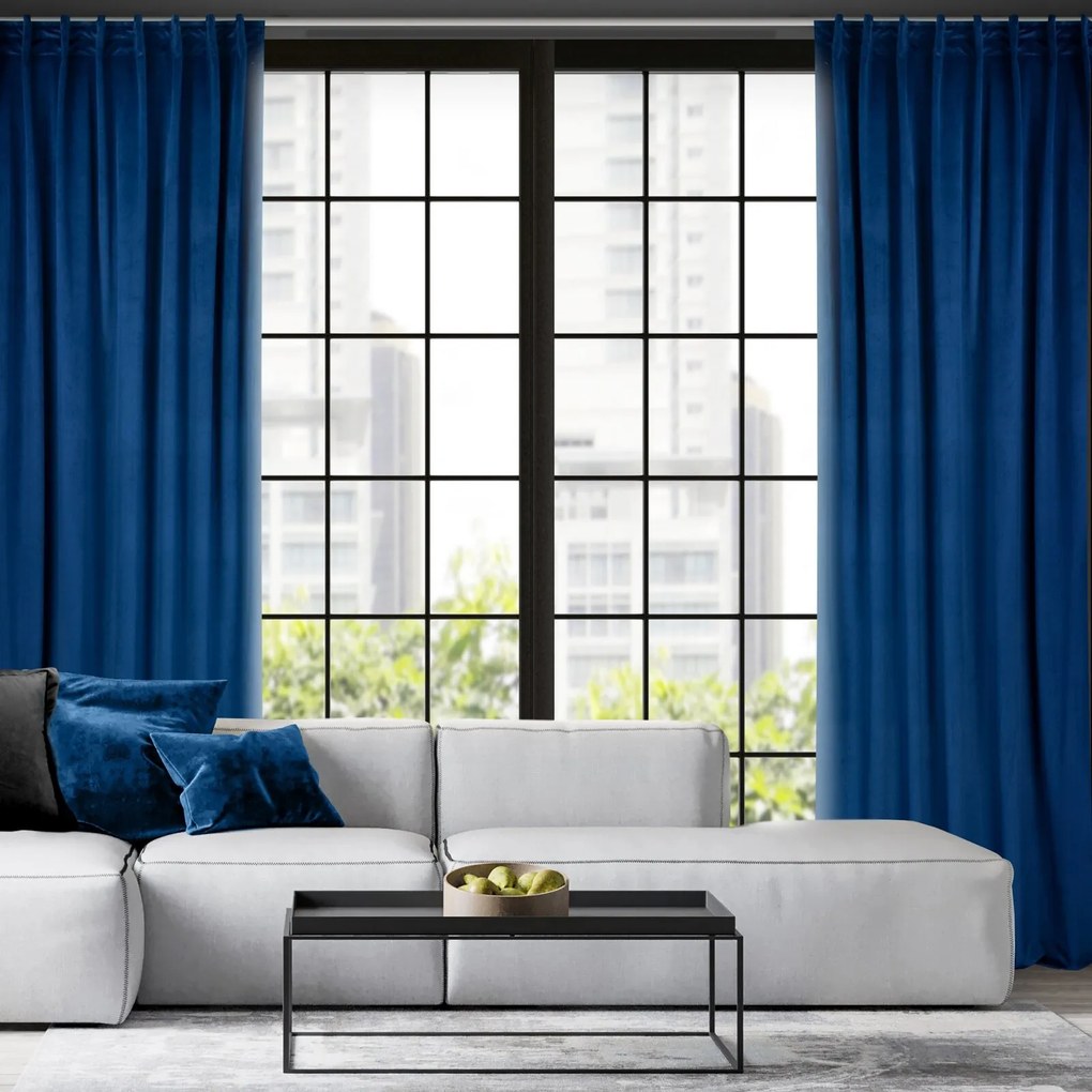 ZATEMŇOVACÍ ZÁVES NA PÁSKE MADLEN 140X300 CM KRÁĽOVSKÁ MODRÁ