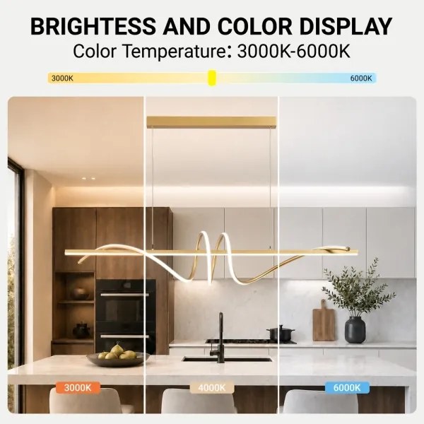 BRILAGI - LED stmievateľný luster na lanku SIGNATURE LED/50W/230V 120 cm zlatý + diaľkový ovládač