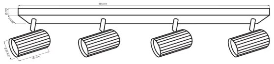 Bodové svietidlo NICEA 4xGU10/10W/230V biela