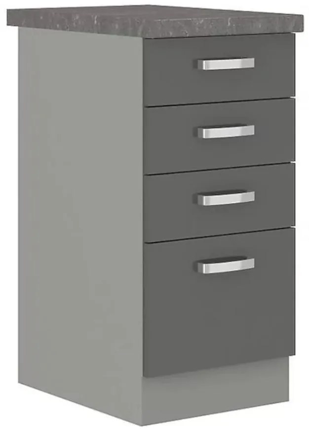 Skrinka do kuchyne Grey 40d 4s bb