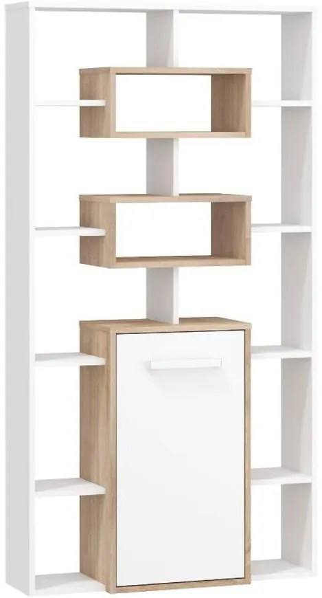 Regál 1D Rio-19 sonoma svetlý/biely